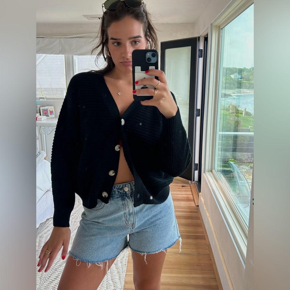 Princess Polly black button up cardigan